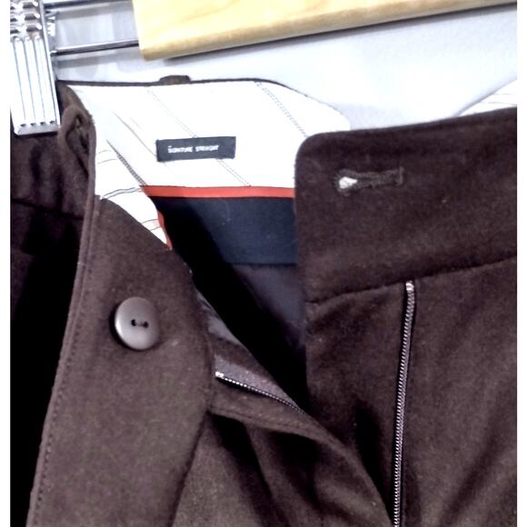 Talbots Signature Straight Brown Wool Spandex Blend Trouser Pant Size 10 - Picture 7 of 11